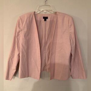 Ann Taylor Blush Pink Open-Front Blazer Size 12